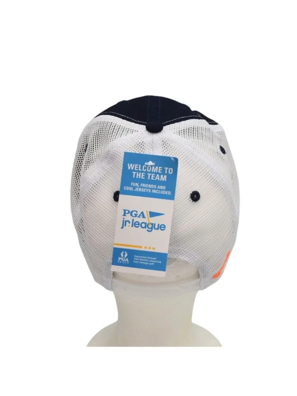 PGA Jr League Garb Baseball Trucker Cap Hat Drawstring Backpack Set Blue New